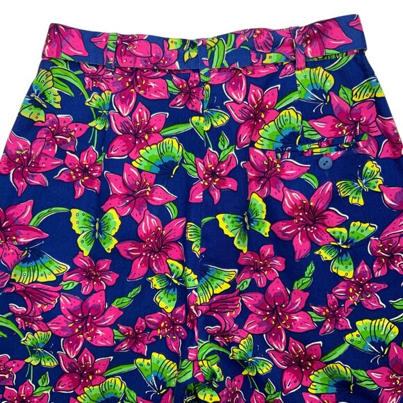 Lilly Pulitzer Vintage Floral Shorts 10 High Waist - Picture 8 of 12